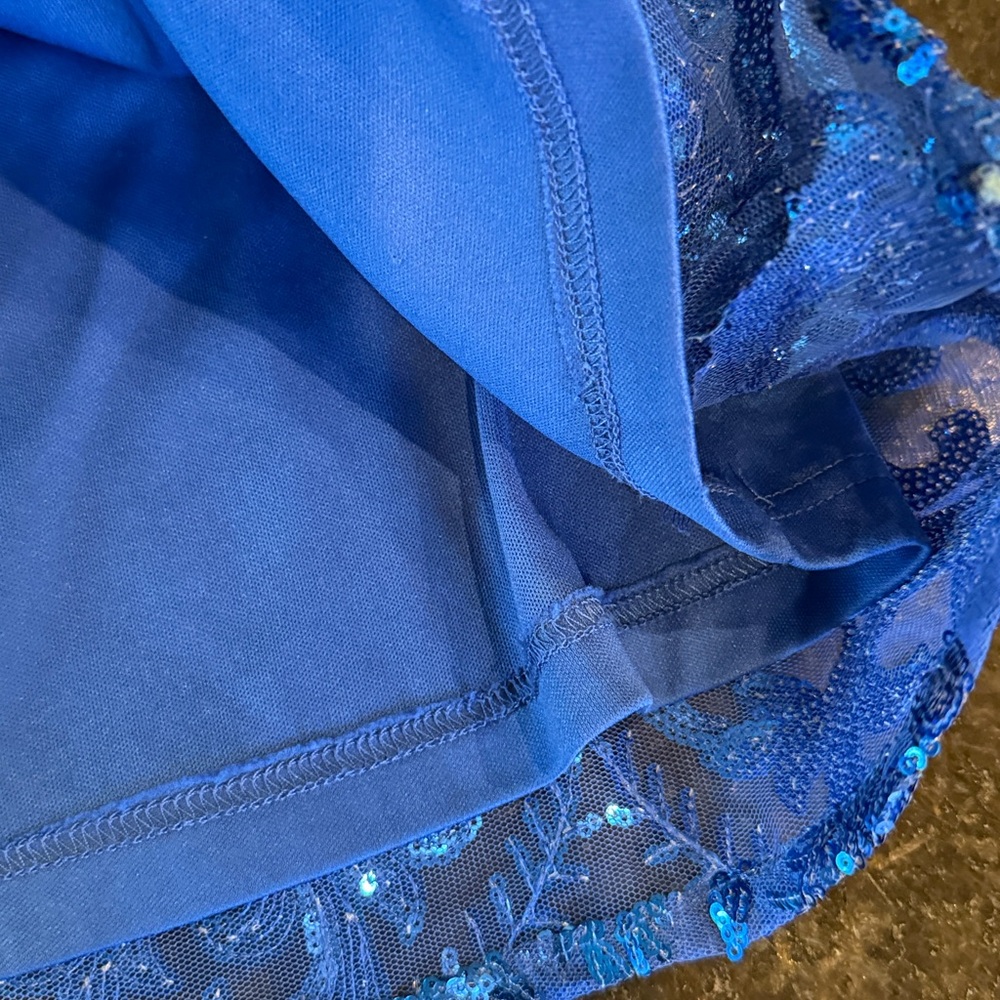 Lulus Divine Energy Royal Blue Sequin Lace-Up A-Line Mini Dress Size XL - Picture 14 of 14